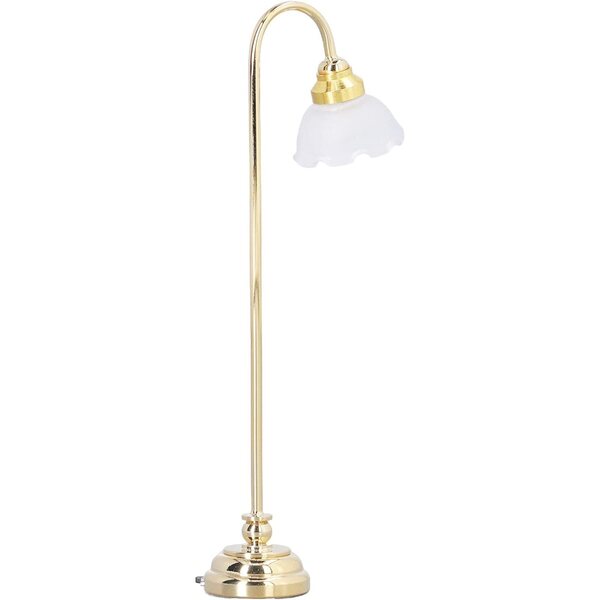 AMONIDA Lampada da Terra Vintage per Casa delle Bambole in Scala 1/12 con Luce Calda