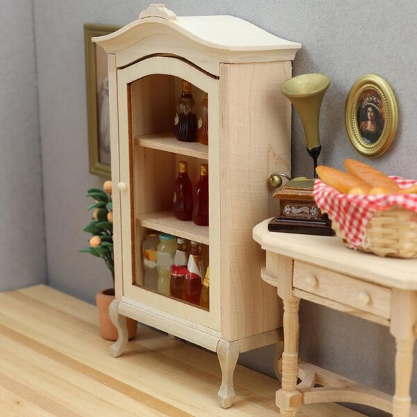1:12 Realistisches Bühnenbild aus Holz für Vintage-Puppenhaus, dekoratives Modell