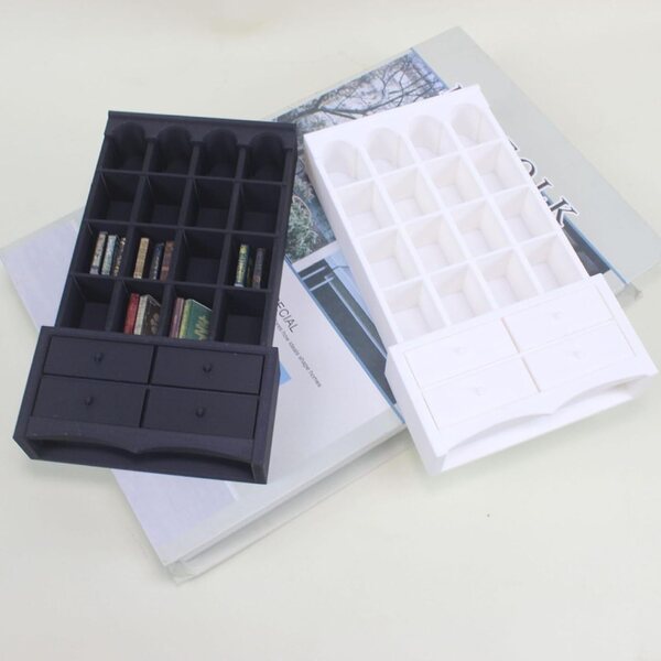 Sichere Miniaturbibliothek 1/12 für Kinder – dekorative Möbel für Puppenhäuser