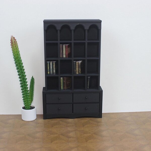 Sichere Miniaturbibliothek 1/12 für Kinder – dekorative Möbel für Puppenhäuser