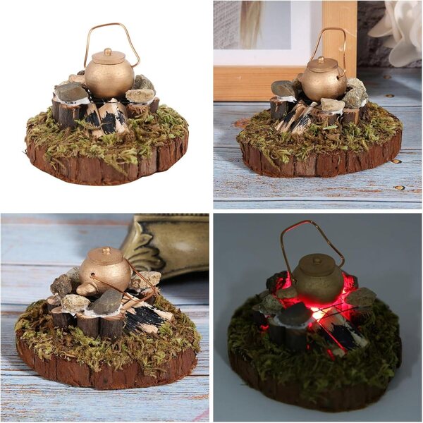Puppenhausmodell aus Holz: Realistischer Miniaturtopf 1:12