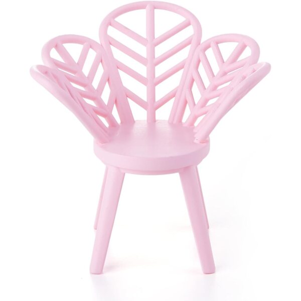 Miniaturstuhl 1:12 Harzblume für dekoratives rosa Puppenhaus