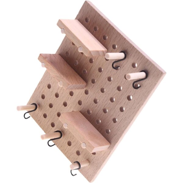 Winzige Stecktafel aus Holz für Puppenhäuser mit verstellbaren Regalen