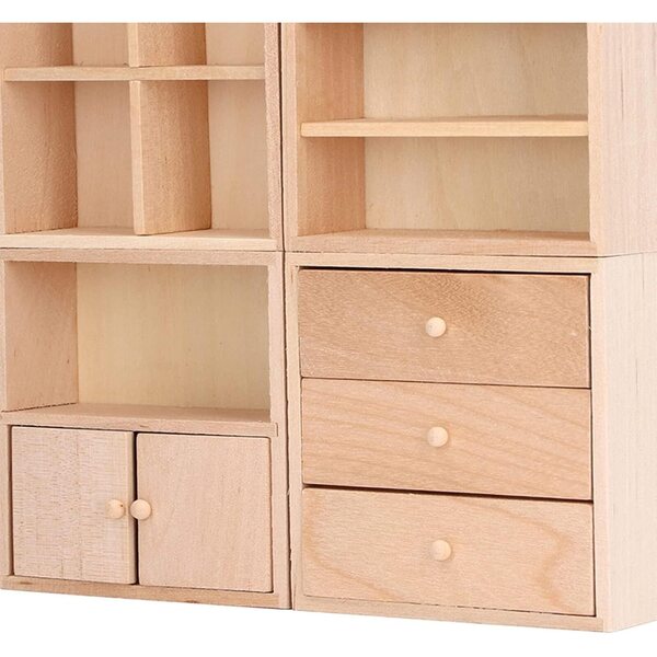 1:12 Realistischer Holzständer für Puppenhäuser – dekorative Miniatur