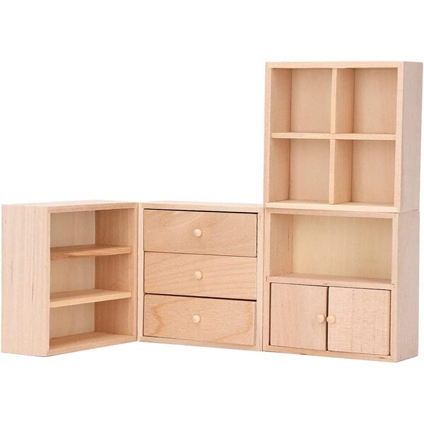 1:12 Realistischer Holzständer für Puppenhäuser – dekorative Miniatur