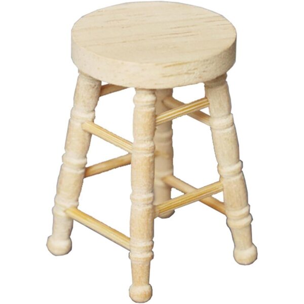 Vintage-Puppenhaushocker aus Holz 1:12 – realistisches Gissroys-Modell