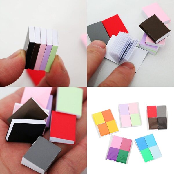 Set mit 4 1/12 Miniaturbüchern für Puppenhäuser – kreative dekorative Accessoires