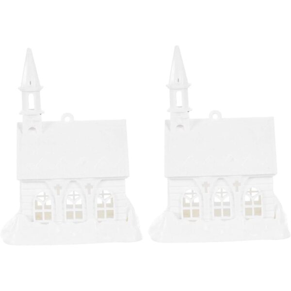 Set 2 Case Incomplete da Decorare per Bambini, Ornamenti Natalizi Fai-da-Te