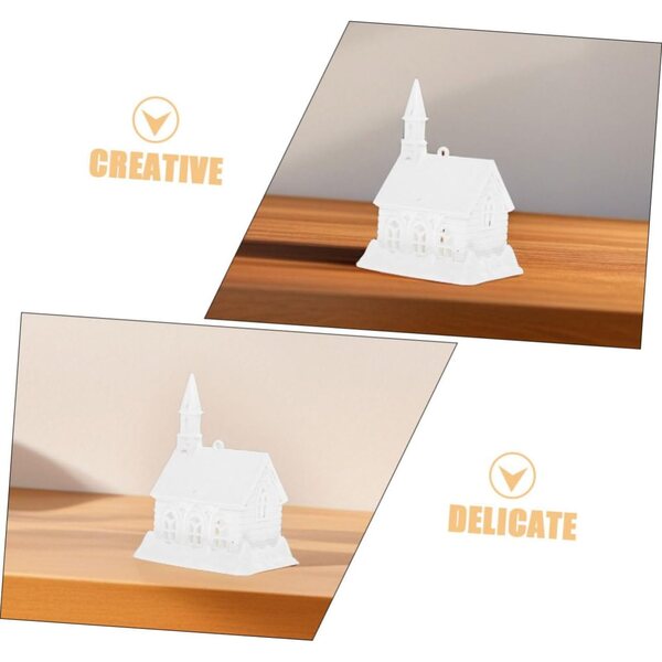 Set 2 Case Incomplete da Decorare per Bambini, Ornamenti Natalizi Fai-da-Te