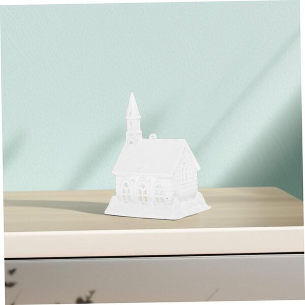 Set 2 Modelli Case Plastica Bianche da Decorare - Decorazioni Natale DIY per Bambini