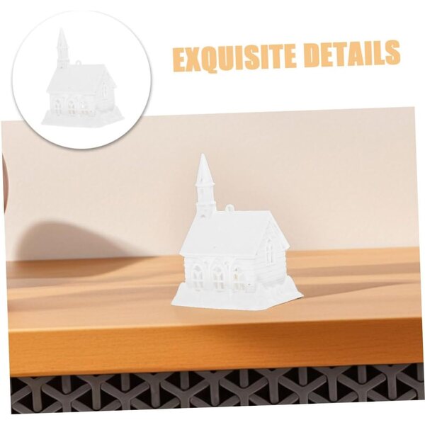 Set 2 Modelli Case Plastica Bianche da Decorare - Decorazioni Natale DIY per Bambini