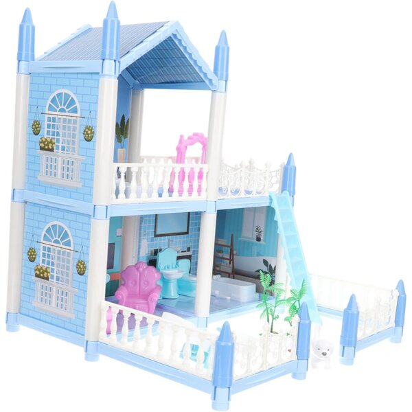 Kit casa delle bambole UPKOCH in ABS, kit educativo e creativo 35x34x27 cm