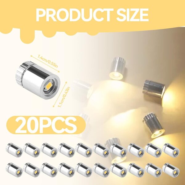 Set 20 mini luci LED a batteria per lavori manuali e decorazioni miniature Bloomique