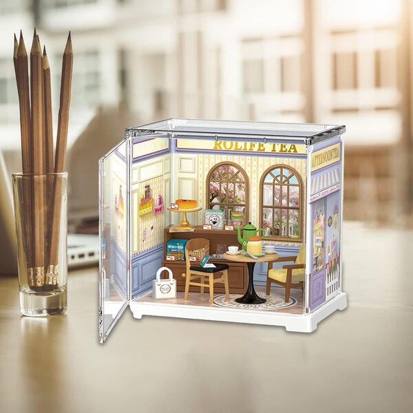 Miniaturhaus-Bausatz mit Möbeln und Zubehör für kreative Hobbys und die Entwicklung von Fähigkeiten