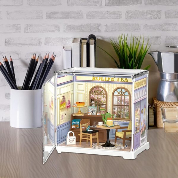 Miniaturhaus-Bausatz mit Möbeln und Zubehör für kreative Hobbys und die Entwicklung von Fähigkeiten