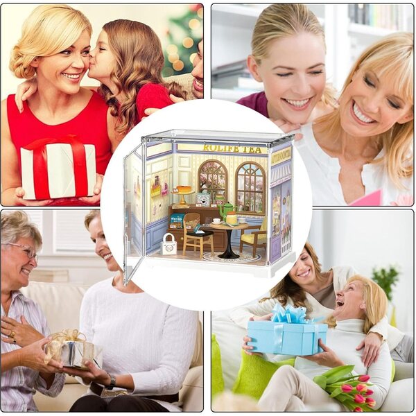 Miniaturhaus-Bausatz mit Möbeln und Zubehör für kreative Hobbys und die Entwicklung von Fähigkeiten