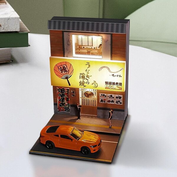 Kit casa in miniatura fai da te | Ristorante di sushi illuminato tramite USB in miniatura | Decorazione e Collezione