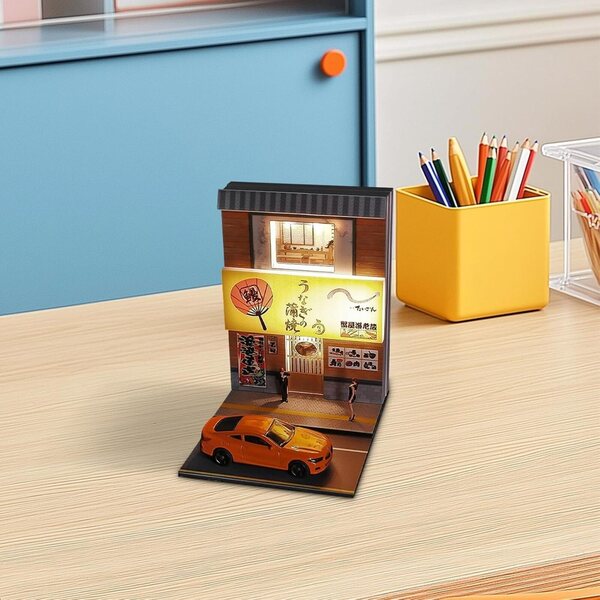 Kit casa in miniatura fai da te | Ristorante di sushi illuminato tramite USB in miniatura | Decorazione e Collezione