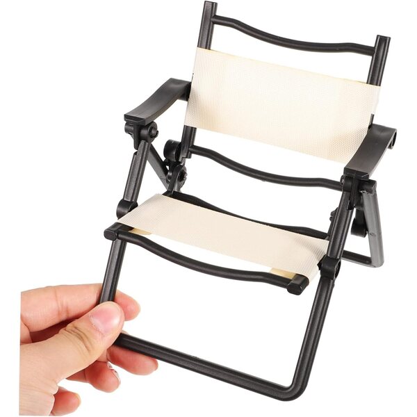 KOMBIUDA Set 2 Mini Sedie Pieghevoli Miniature Supporto per Telefono Decorativo