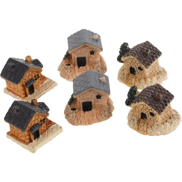 Miniature in resina per micro paesaggi e decorazioni compatte per giardini e terrari