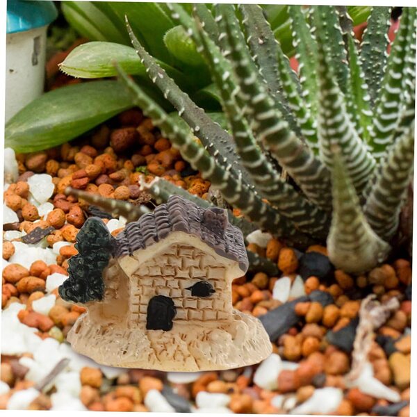 Miniature in resina per micro paesaggi e decorazioni compatte per giardini e terrari
