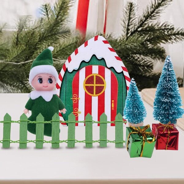 Kit Casa Miniatura di Natale fatto a mano con decorazioni festive e feltro resistente