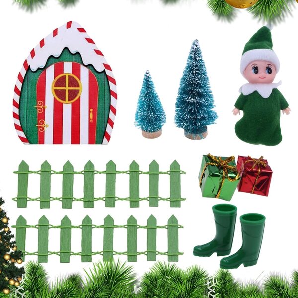 Handgefertigter Filz-Weihnachts-Miniaturbausatz, handgefertigte 3D-Weihnachtsdekorationen