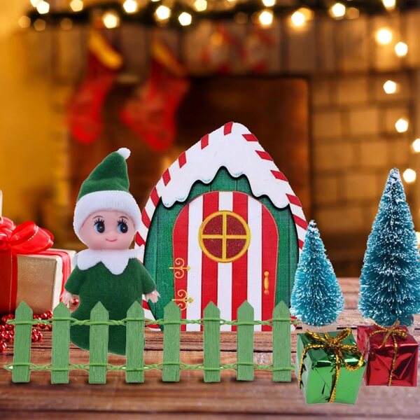 Handgefertigter Filz-Weihnachts-Miniaturbausatz, handgefertigte 3D-Weihnachtsdekorationen