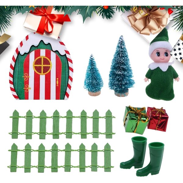 Handgefertigter Filz-Weihnachts-Miniaturbausatz, handgefertigte 3D-Weihnachtsdekorationen