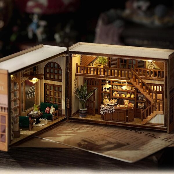 1:100 Puppenhaus-Bausatz aus Holz – DIY, realistische und kreative Details