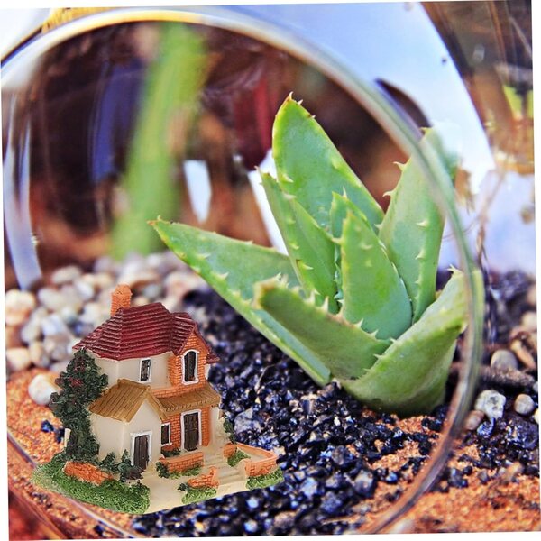 KOMBIUDA 4 Stück Miniaturdekorationen für europäisches Landhaus 8,8 x 5,5 cm