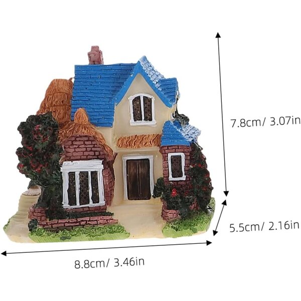 KOMBIUDA 4 Stück Miniaturdekorationen für europäisches Landhaus 8,8 x 5,5 cm