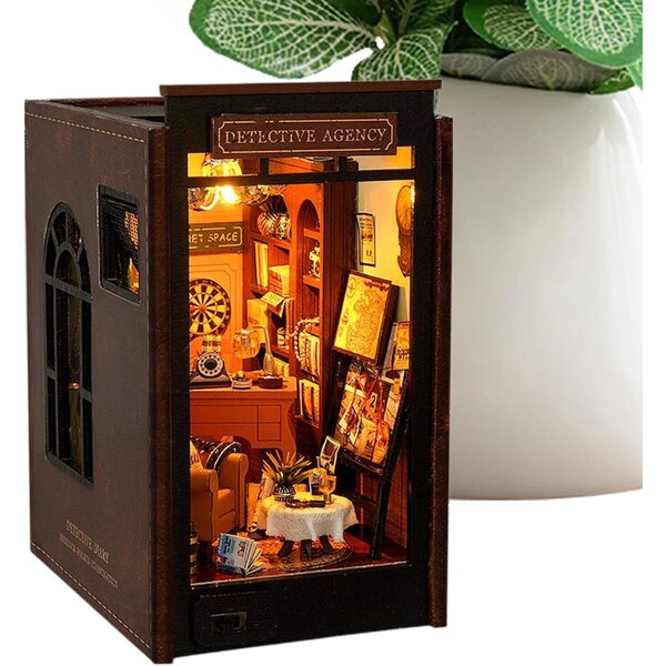 Kit Miniatura Casa in Legno con Mobili Dettagliati e LED per Bambini e Adulti