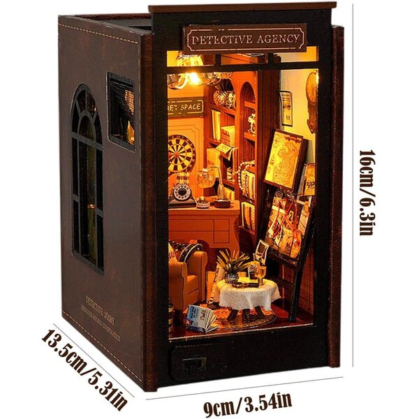 Kit Miniatura Casa in Legno con Mobili Dettagliati e LED per Bambini e Adulti