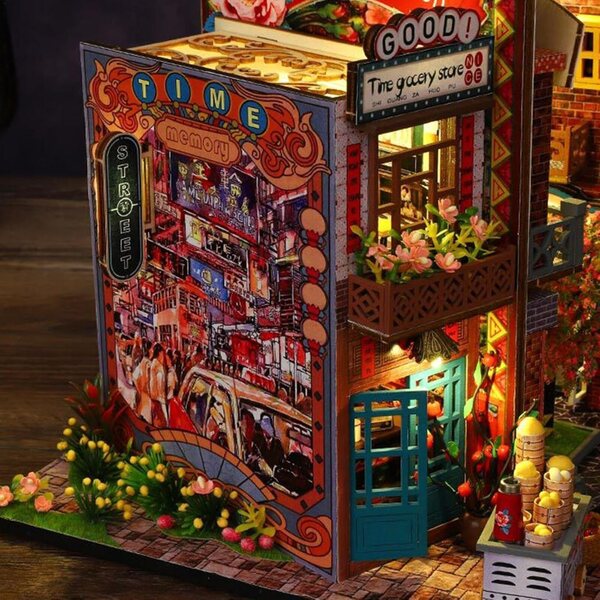 Kit Casa delle Bambole Miniatura con Luci LED e Mobili - Facile da Assemblare