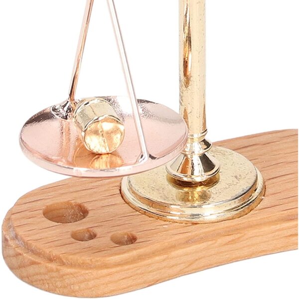 Bilancia Miniatura 1:12 in Legno e Lega per Casa di Bambola, Accessori Decorativi Retro