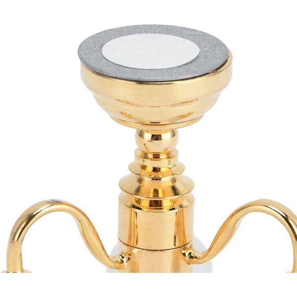 Lustre Miniatura LED a Batterie 1:12, Elegante Plafonnier Dorato per Case delle Bambole