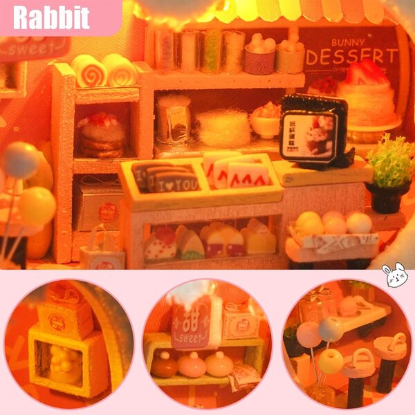 DIY-Miniatur-Puppenhaus-Bausatz mit LED und Holzmöbeln – perfektes kreatives Geschenk