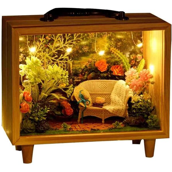 DIY-Miniatur-Puppenhaus-Bausatz mit LED – Afternoon Shimmer-Modell 20,5 x 9,4 x 19,5 cm