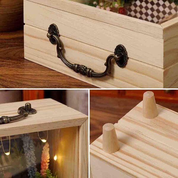 DIY-Miniatur-Puppenhaus-Bausatz mit LED – Afternoon Shimmer-Modell 20,5 x 9,4 x 19,5 cm