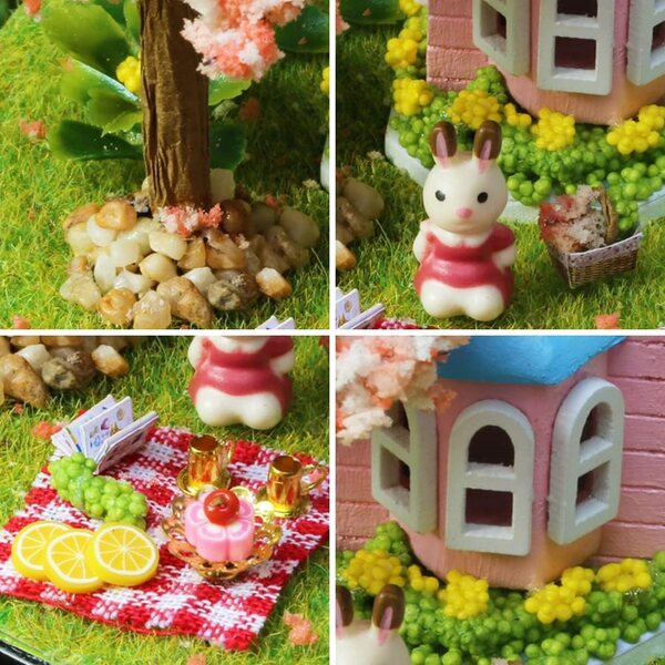Kit casa delle bambole in legno con luci LED e accessori, fai da te per bambini 14+