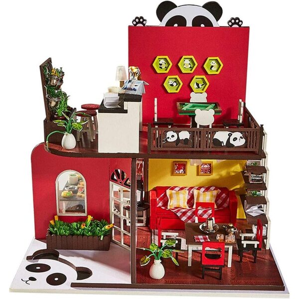 3D-Puppenhaus aus Holz zum Zusammenbauen – Kreatives Spielzeug für Kinder und Erwachsene