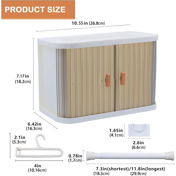 Klappbarer Kleiderschrank für 17-cm-Puppen mit Staubschutz und Kleiderbügel