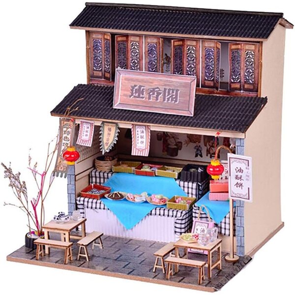 Casa di bambola in legno fai da te XLZSP kit miniatura 2-10 ore assemblaggio