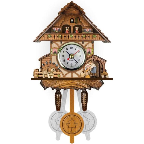 Leise Schwarzwälder Miniaturuhr mit Quarzwerk 115x225x50mm