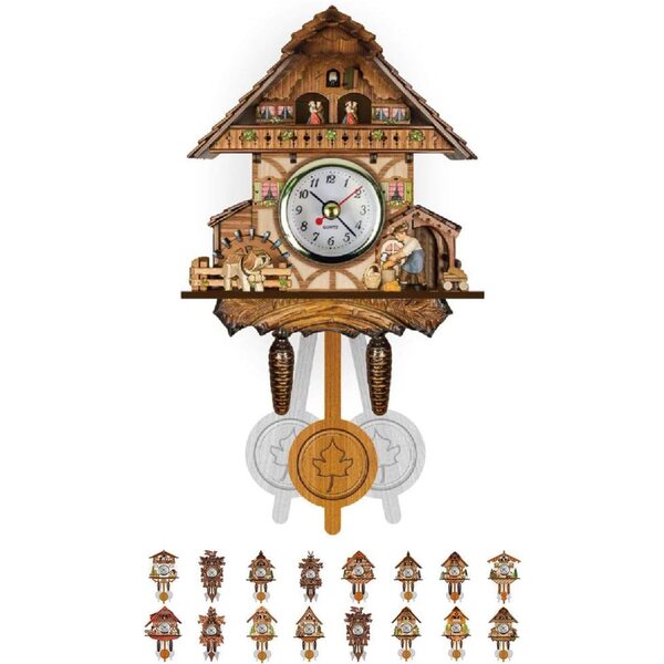 Leise Schwarzwälder Miniaturuhr mit Quarzwerk 115x225x50mm