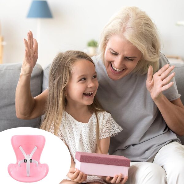 Rosafarbener sicherer Sitz für Puppen 10–17 cm – Autounterstützung und Dekoration