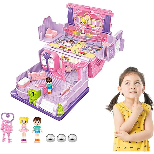 Casa delle bambole Princess Castle con Luci e Suoni - 6 Design, Portatile e Sicura