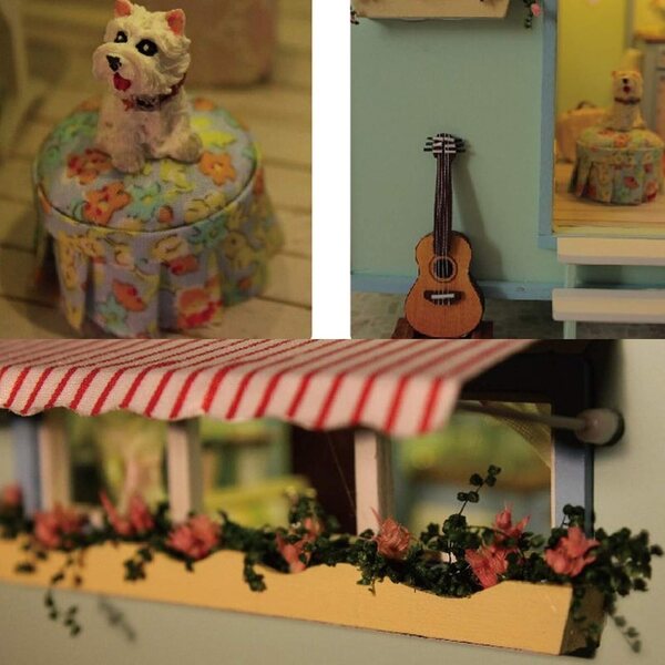 Kit Casa di Bambole in Legno con Movimento Musicale - DIY Creativo e Facile da Assemblare