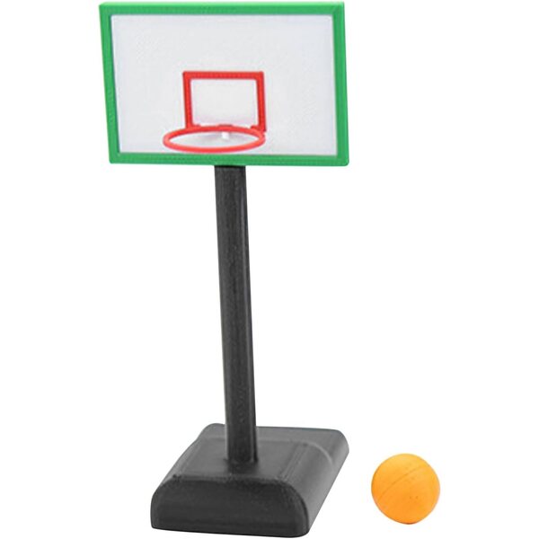 Mini pannello basket per casa delle bambole con pallone, stabile e educativo